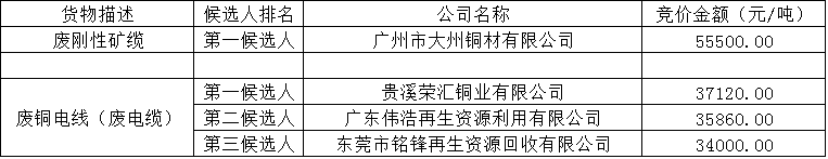 競價候(hòu)選人公示(shì) 競價(jià)候選人公(gōng)示